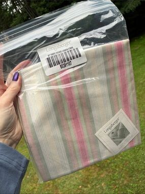 Longaberger 36” Cabana Stripe Fabric Square SMELLS MUSTY